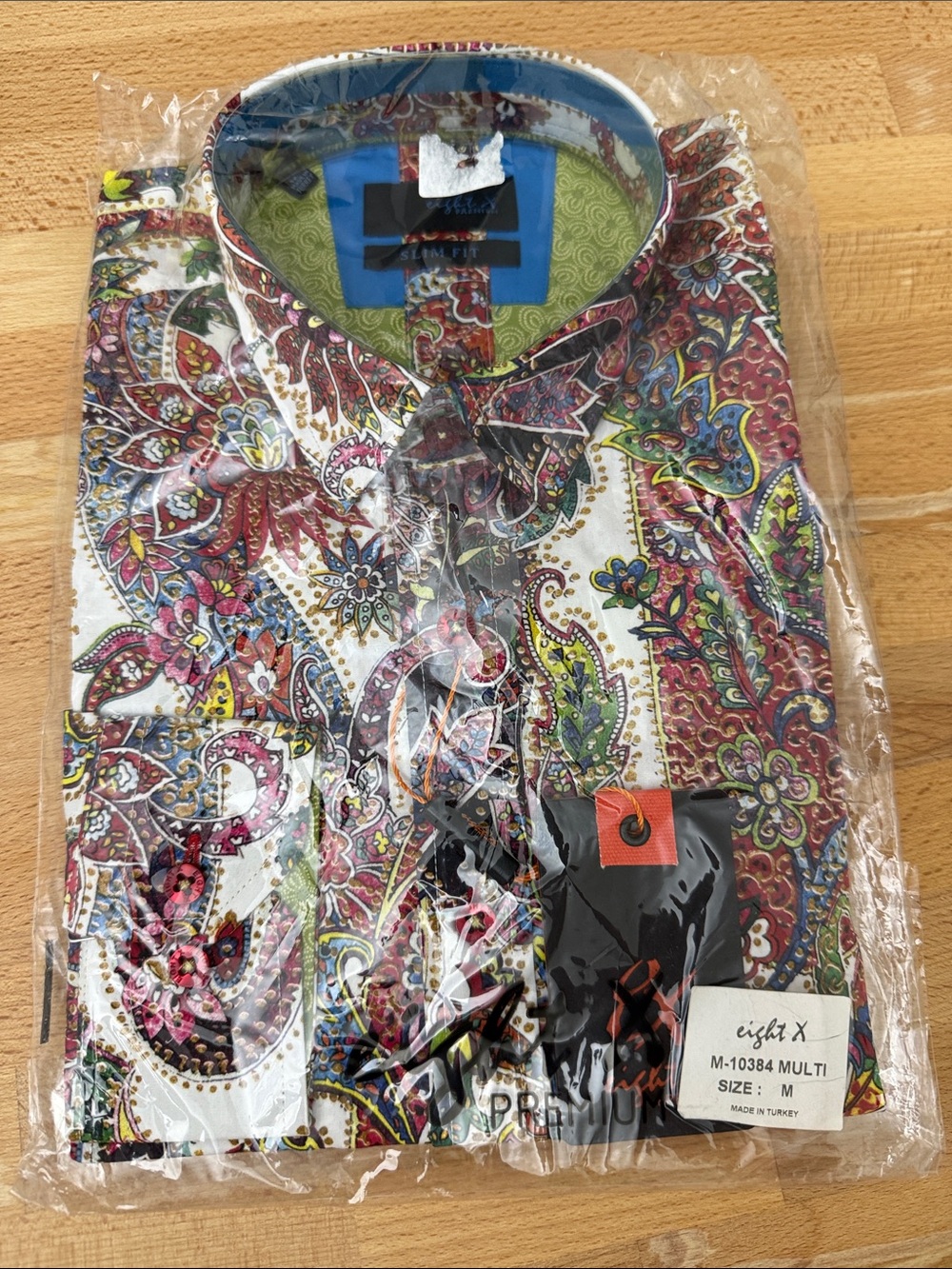 Men's Multi-Color Paisley Button-Down Shirt by Eight X